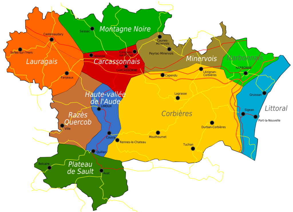 Carte du secteur d’intervention à Narbonne et dans les communes environnantes